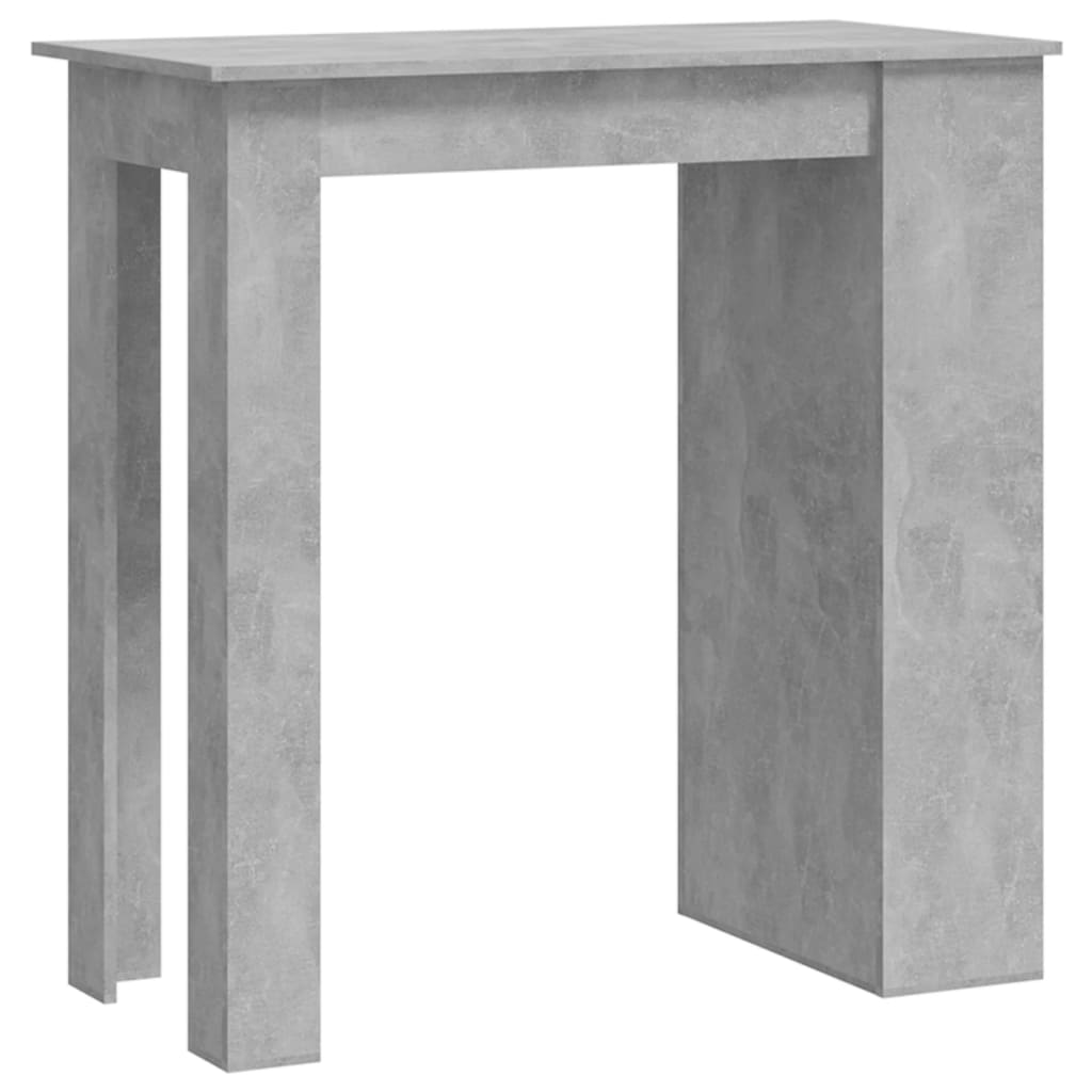 Bartafel met opbergrek 102x50x103,5 cm spaanplaat betongrijs is nu te koop bij PeponiXL, paradijselijk wonen!