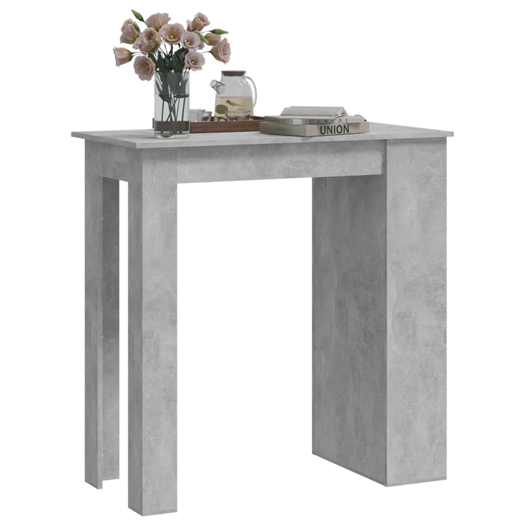 Bartafel met opbergrek 102x50x103,5 cm spaanplaat betongrijs is nu te koop bij PeponiXL, paradijselijk wonen!