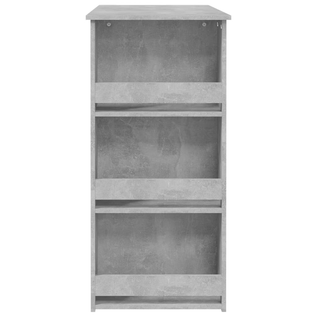 Bartafel met opbergrek 102x50x103,5 cm spaanplaat betongrijs is nu te koop bij PeponiXL, paradijselijk wonen!