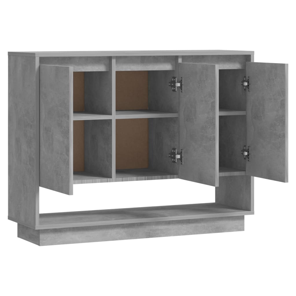 Dressoir 97x31x75 cm bewerkt hout betongrijs is nu te koop bij PeponiXL, paradijselijk wonen!