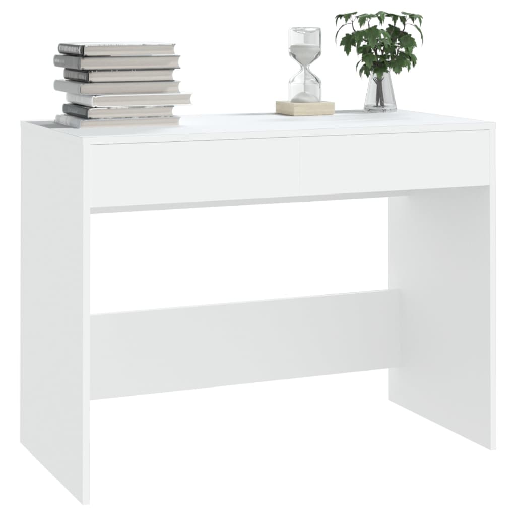 Bureau 101x50x76,5 cm bewerkt hout wit is nu te koop bij PeponiXL, paradijselijk wonen!