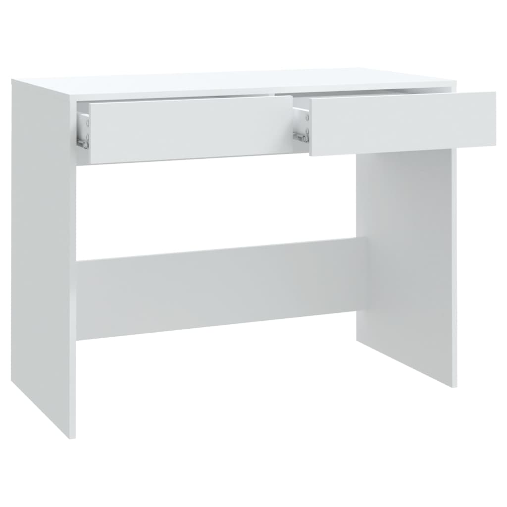 Bureau 101x50x76,5 cm bewerkt hout wit is nu te koop bij PeponiXL, paradijselijk wonen!