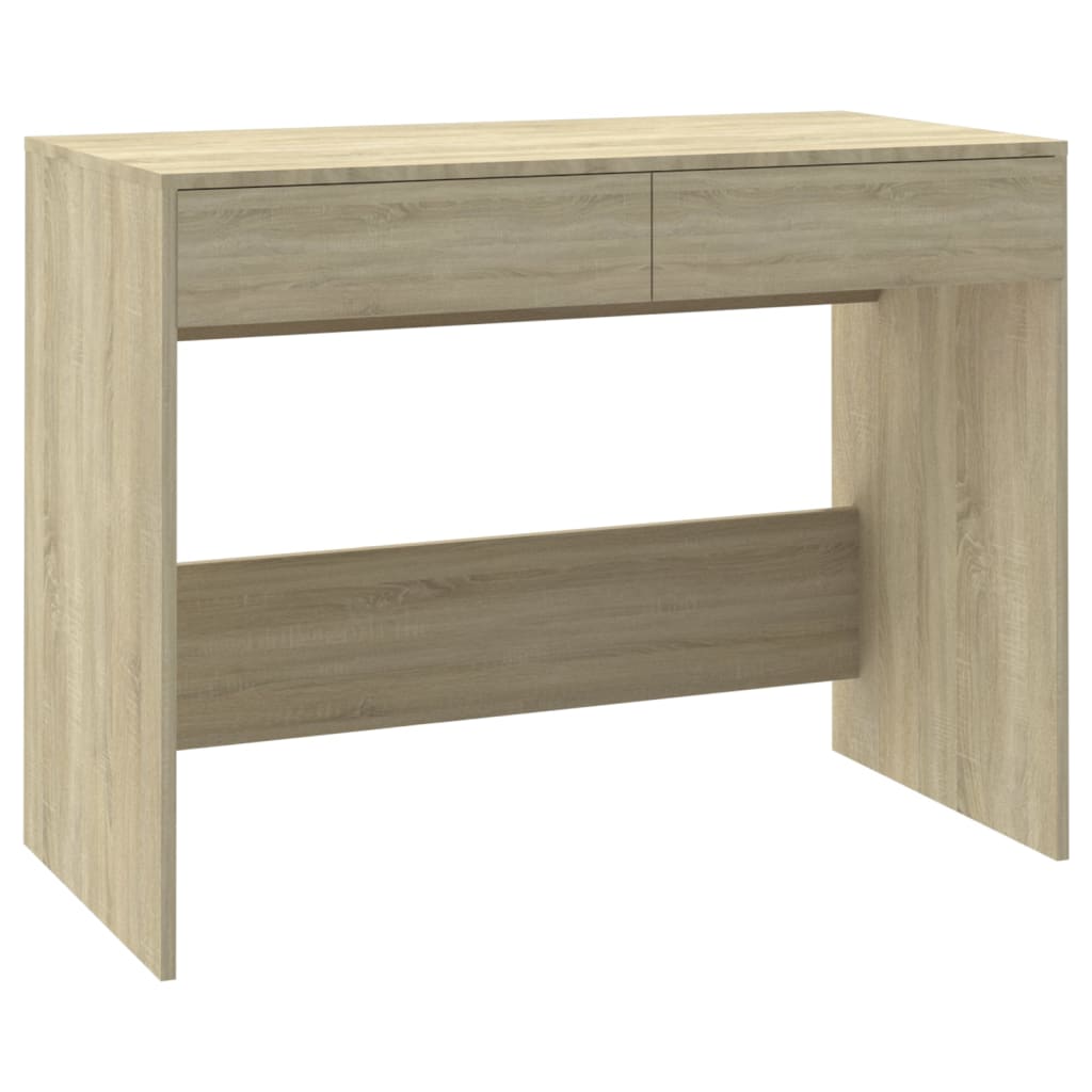 Bureau 101x50x76,5 cm bewerkt hout sonoma eikenkleurig is nu te koop bij PeponiXL, paradijselijk wonen!