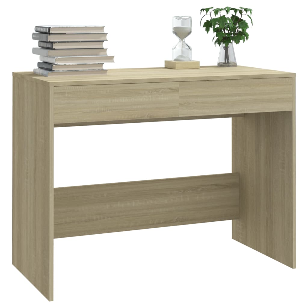 Bureau 101x50x76,5 cm bewerkt hout sonoma eikenkleurig is nu te koop bij PeponiXL, paradijselijk wonen!