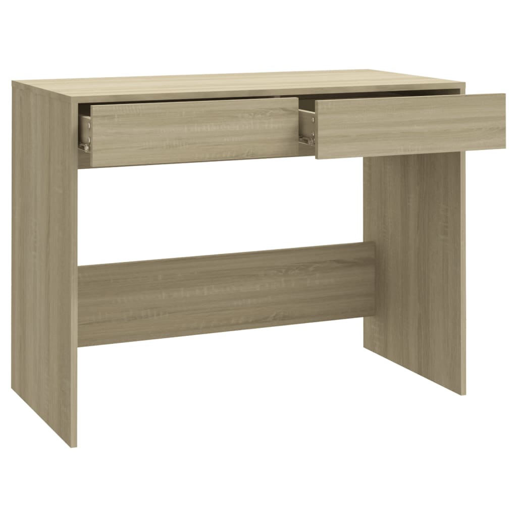 Bureau 101x50x76,5 cm bewerkt hout sonoma eikenkleurig is nu te koop bij PeponiXL, paradijselijk wonen!