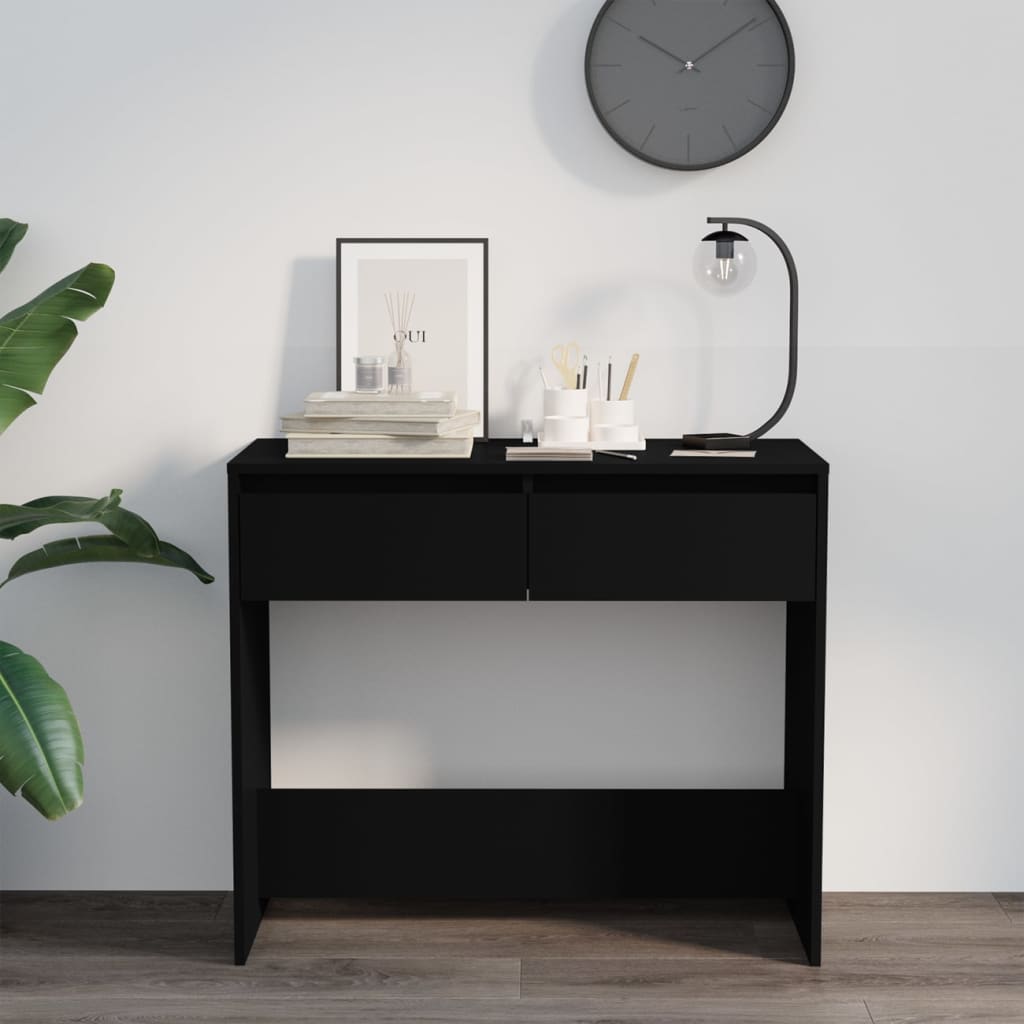 Wandtafel 89x41x76,5 cm staal zwart is nu te koop bij PeponiXL, paradijselijk wonen!