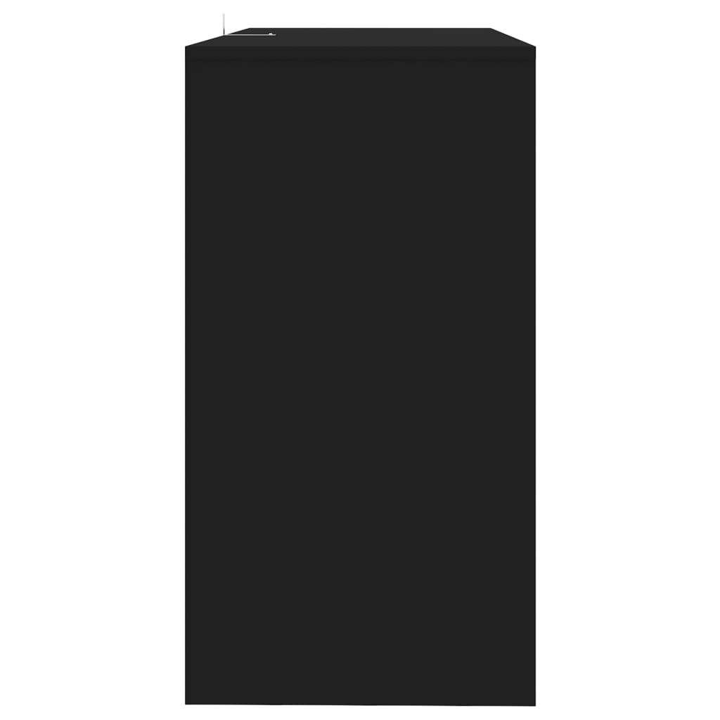 Wandtafel 89x41x76,5 cm staal zwart is nu te koop bij PeponiXL, paradijselijk wonen!