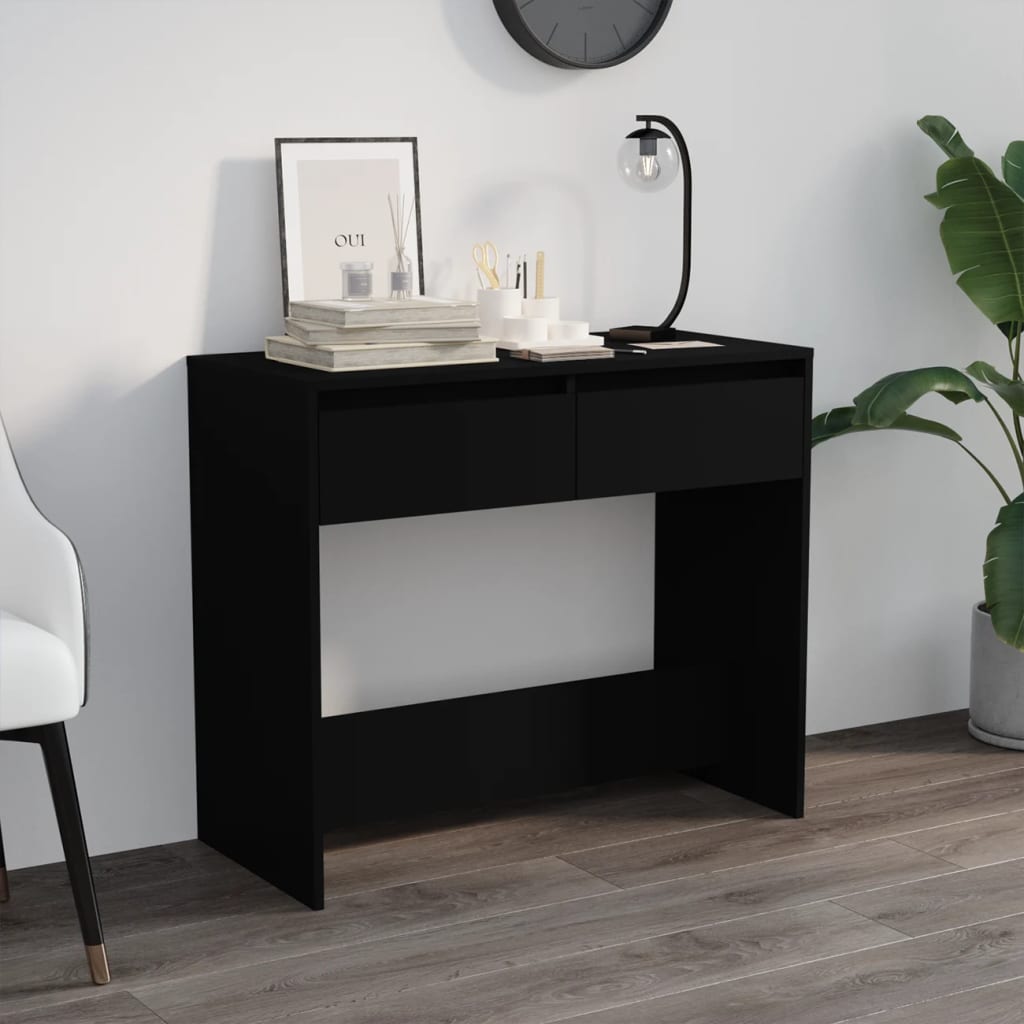 Wandtafel 89x41x76,5 cm staal zwart is nu te koop bij PeponiXL, paradijselijk wonen!