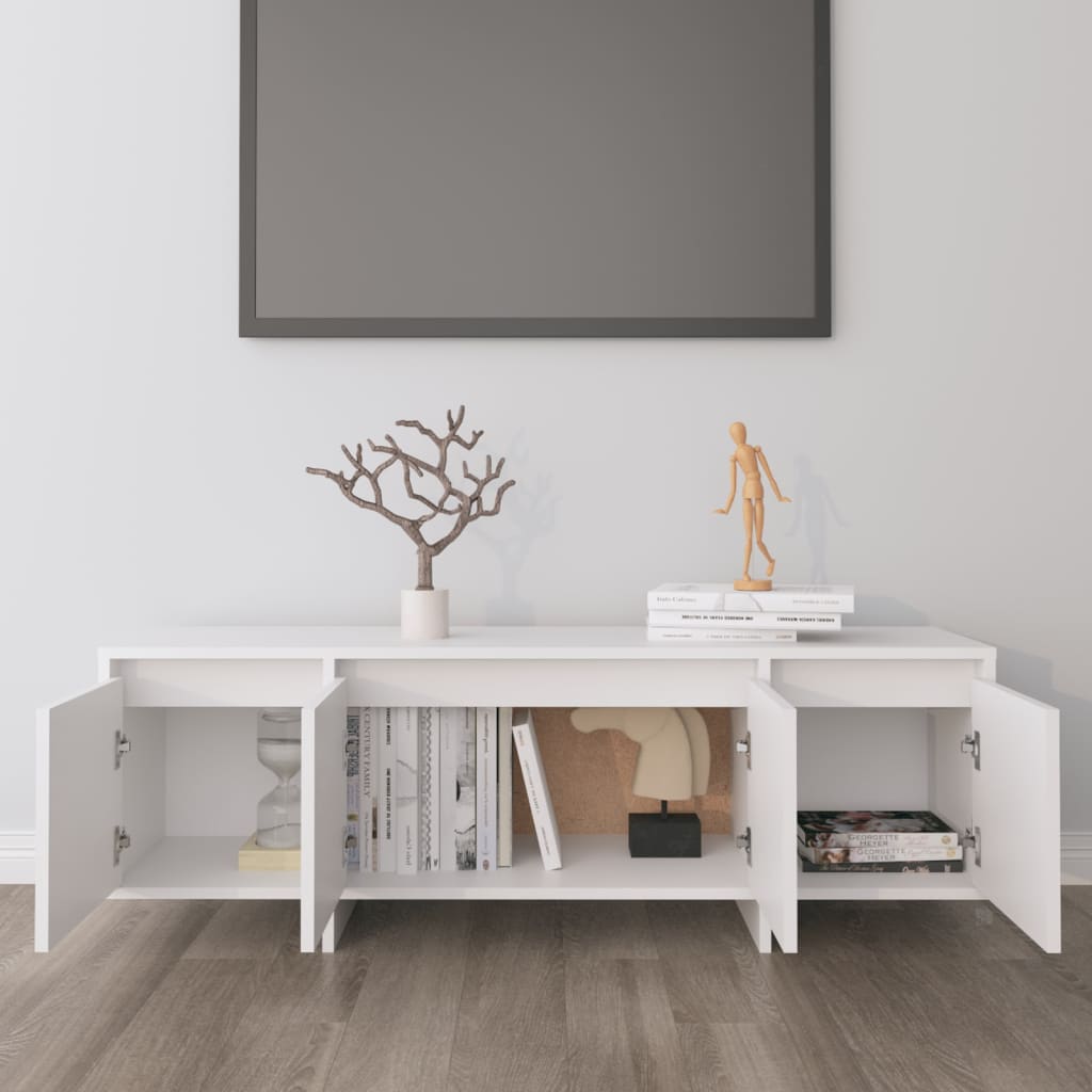 Tv-meubel 120x30x40,5 cm bewerkt hout wit is nu te koop bij PeponiXL, paradijselijk wonen!