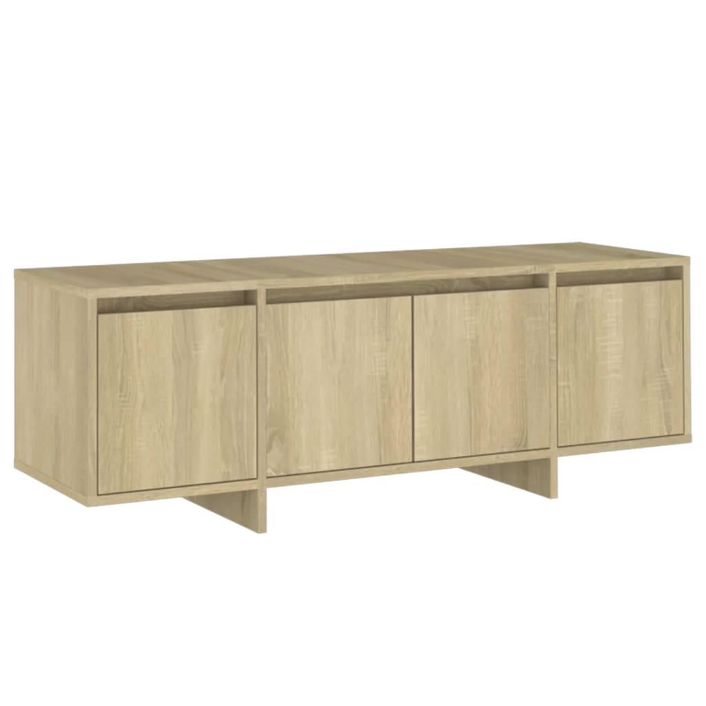 Tv-meubel 120x30x40,5 cm bewerkt hout sonoma eikenkleurig is nu te koop bij PeponiXL, paradijselijk wonen!