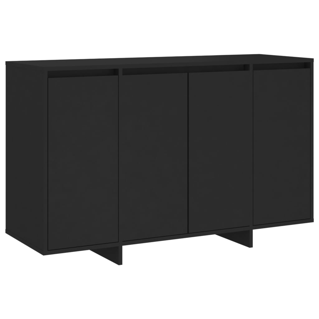 Dressoir 120x41x75 cm bewerkt hout zwart is nu te koop bij PeponiXL, paradijselijk wonen!
