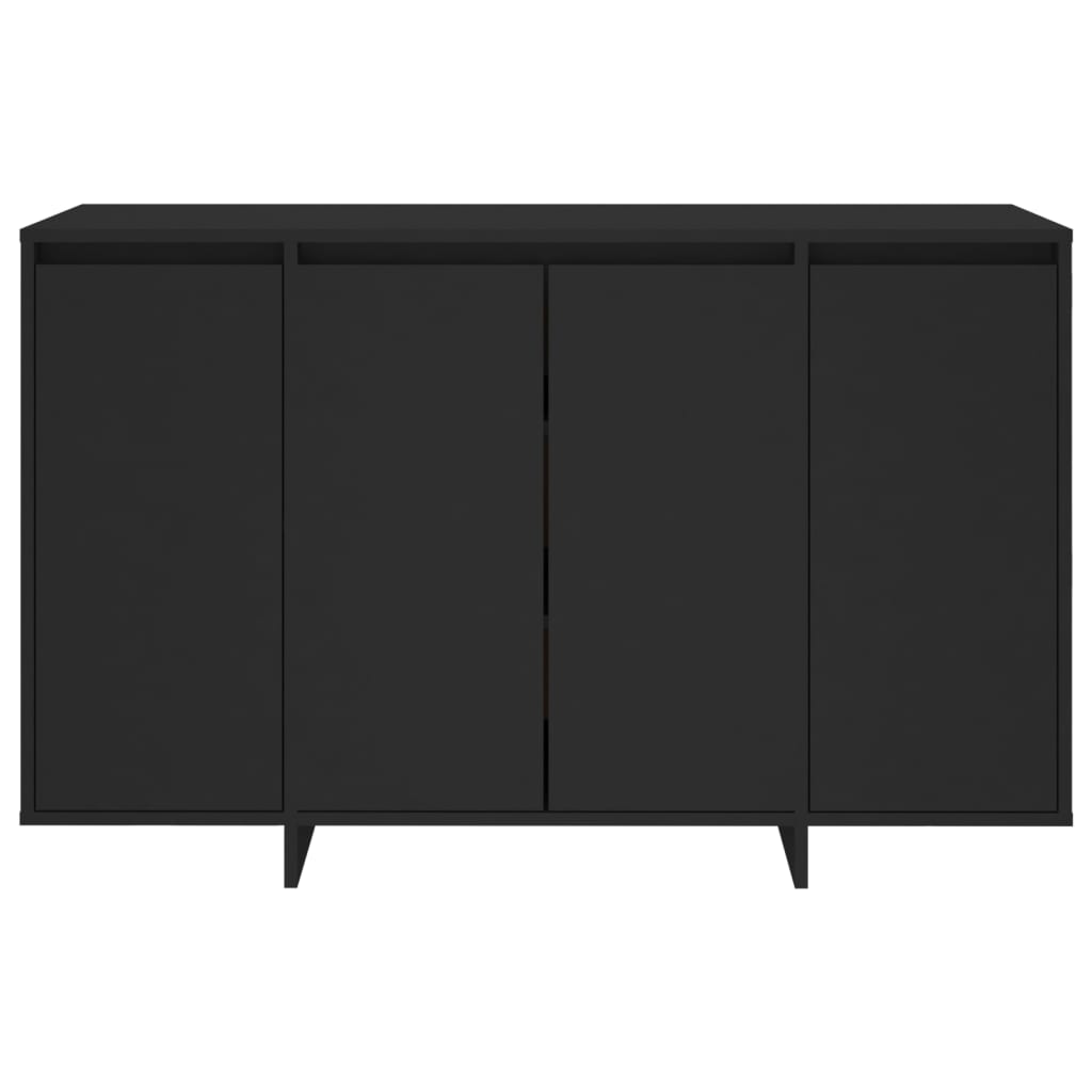 Dressoir 120x41x75 cm bewerkt hout zwart is nu te koop bij PeponiXL, paradijselijk wonen!