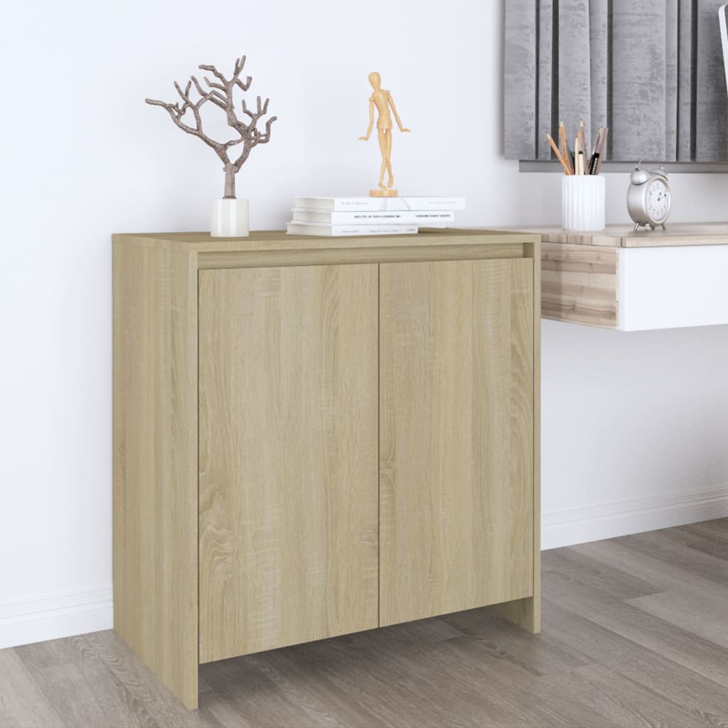 Dressoir 70x41x75 cm bewerkt hout sonoma eikenkleurig is nu te koop bij PeponiXL, paradijselijk wonen!