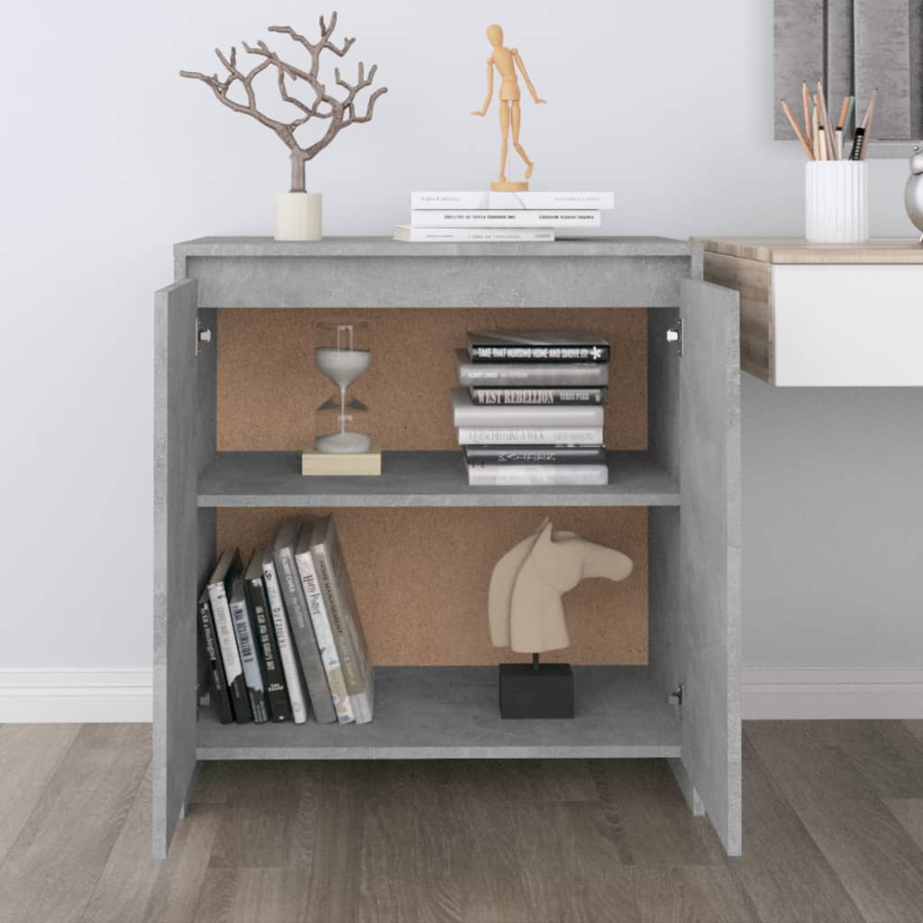 Dressoir 70x41x75 cm bewerkt hout betongrijs is nu te koop bij PeponiXL, paradijselijk wonen!