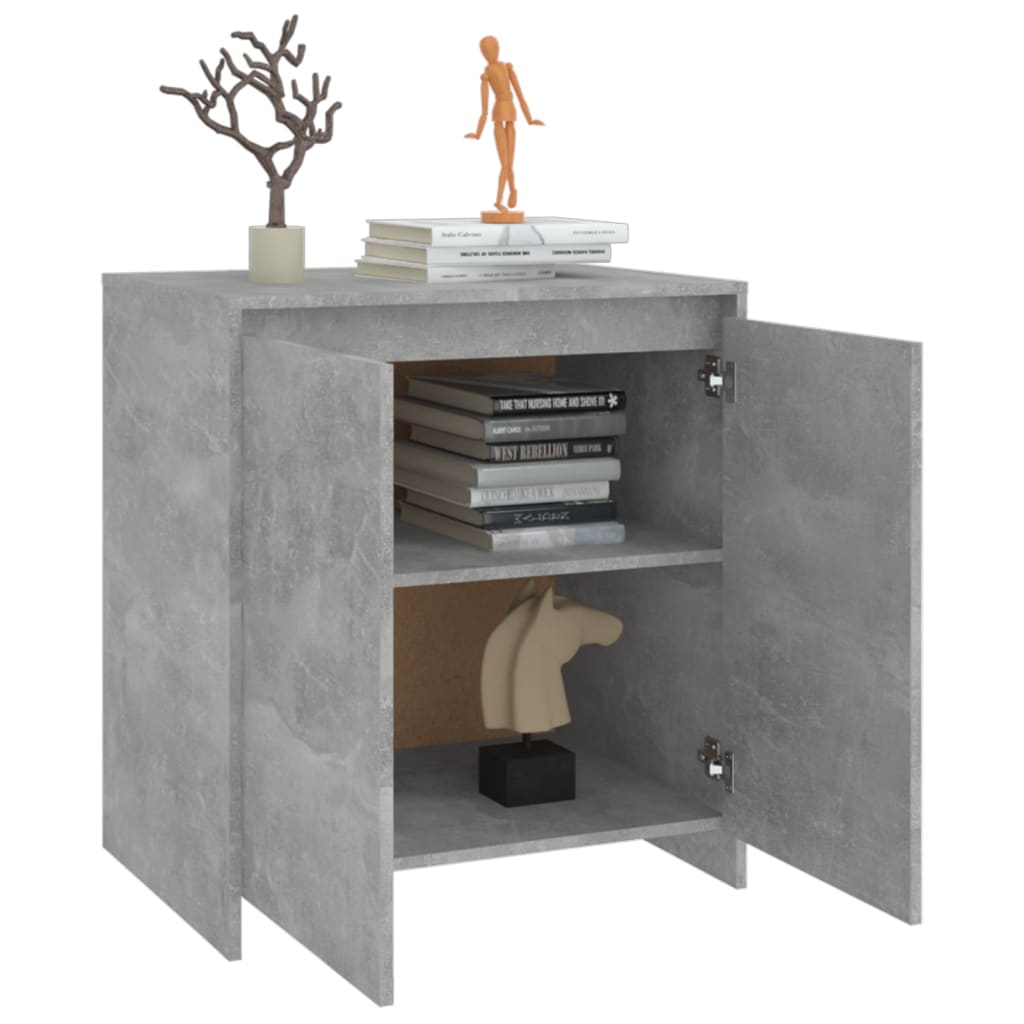 Dressoir 70x41x75 cm bewerkt hout betongrijs is nu te koop bij PeponiXL, paradijselijk wonen!