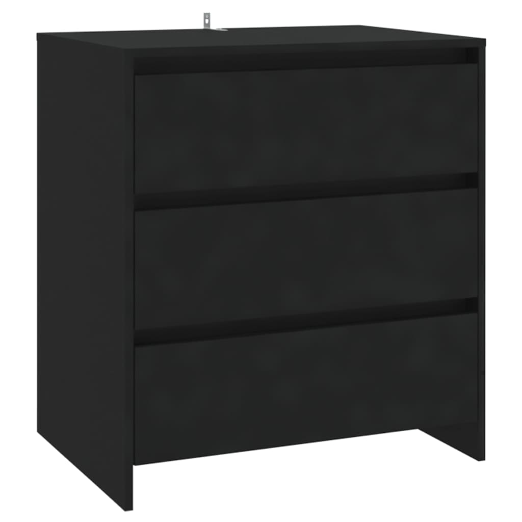 Dressoir 70x41x75 cm bewerkt hout zwart is nu te koop bij PeponiXL, paradijselijk wonen!
