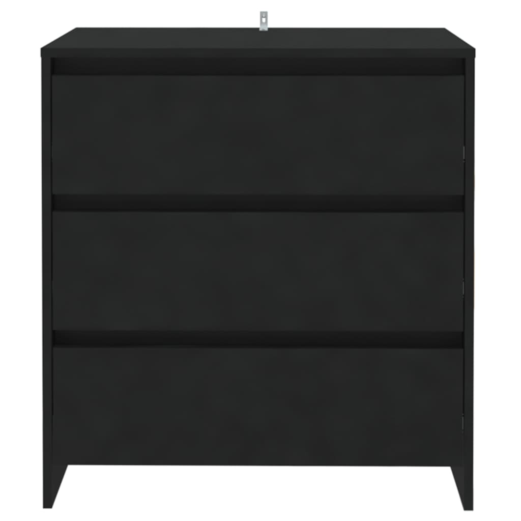 Dressoir 70x41x75 cm bewerkt hout zwart is nu te koop bij PeponiXL, paradijselijk wonen!
