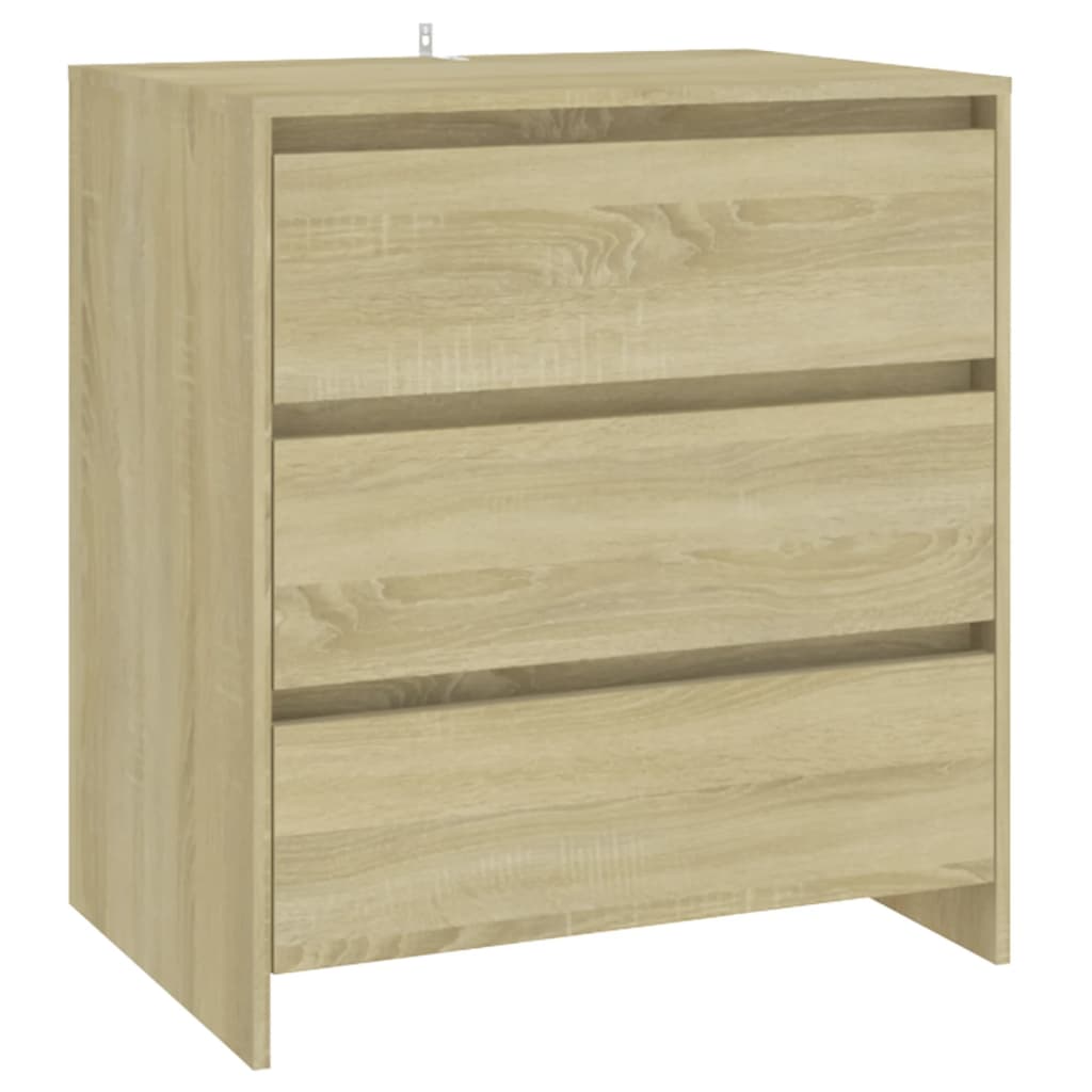 Dressoir 70x41x75 cm bewerkt hout sonoma eikenkleurig is nu te koop bij PeponiXL, paradijselijk wonen!