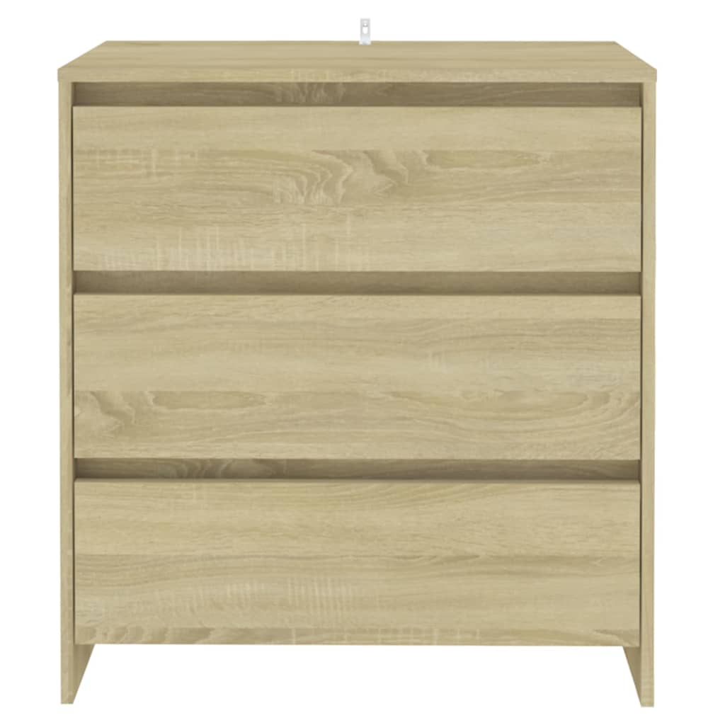 Dressoir 70x41x75 cm bewerkt hout sonoma eikenkleurig is nu te koop bij PeponiXL, paradijselijk wonen!