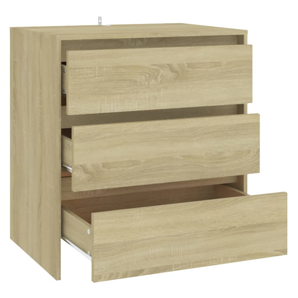 Dressoir 70x41x75 cm bewerkt hout sonoma eikenkleurig is nu te koop bij PeponiXL, paradijselijk wonen!