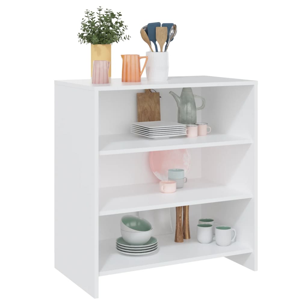 Dressoir 70x40,5x75 cm bewerkt hout wit is nu te koop bij PeponiXL, paradijselijk wonen!