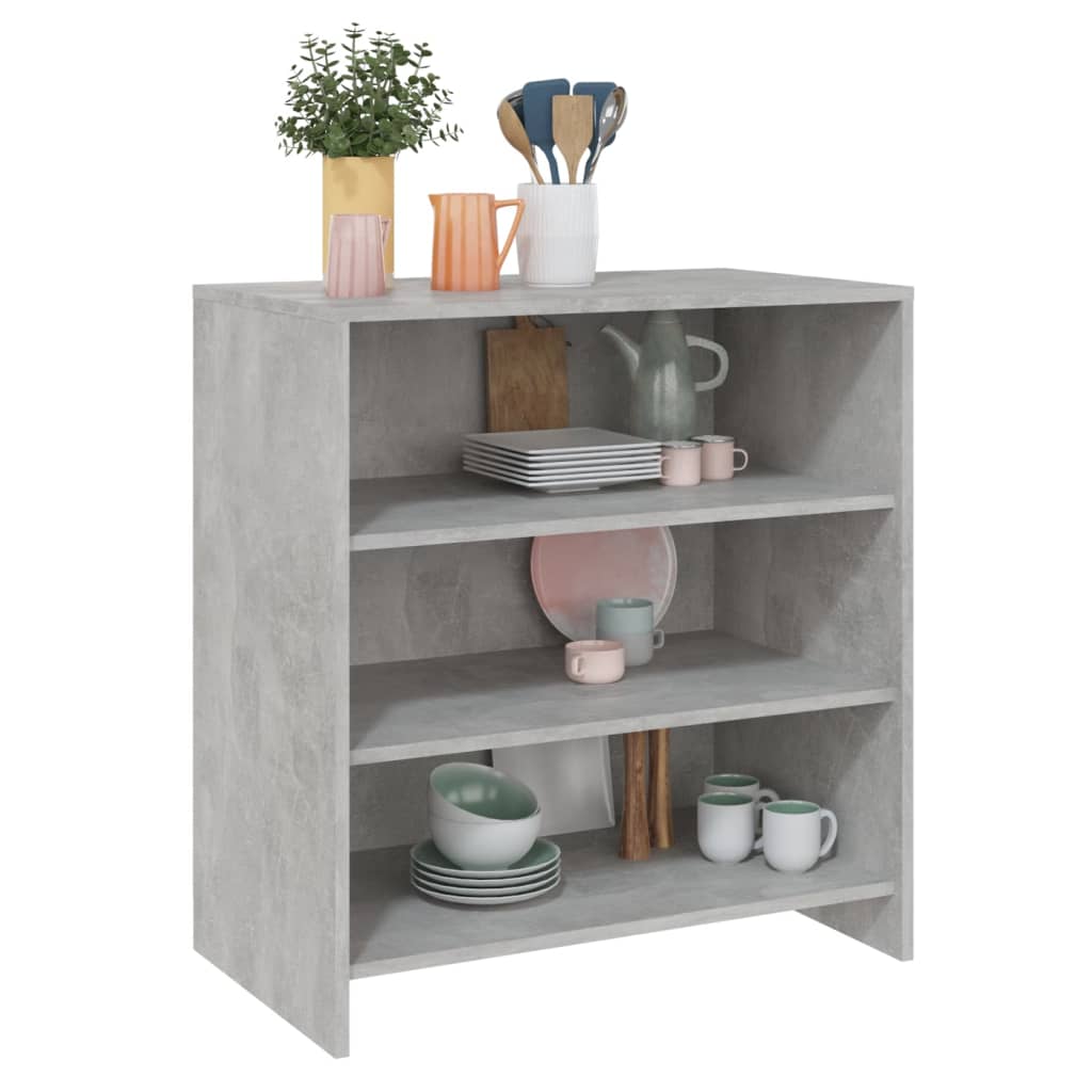 Dressoir 70x40,5x75 cm bewerkt hout betongrijs is nu te koop bij PeponiXL, paradijselijk wonen!