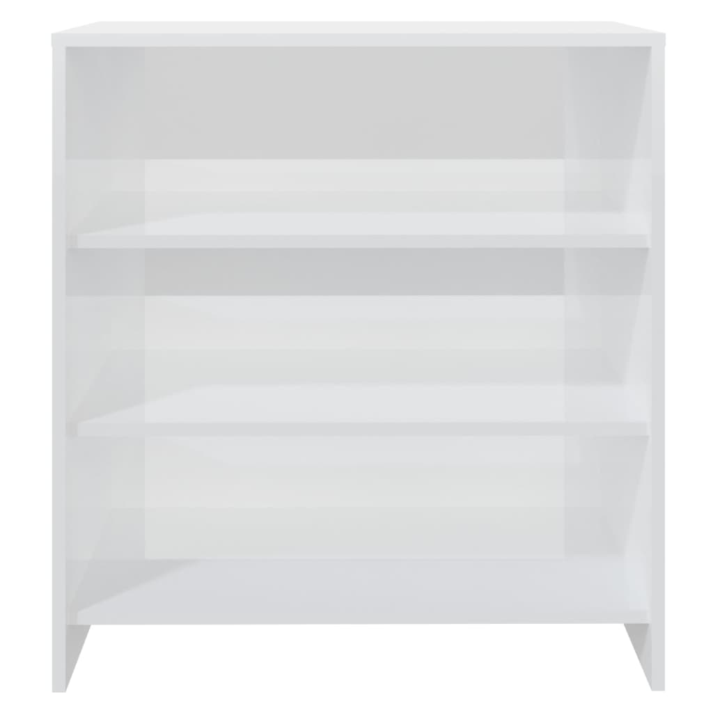 Dressoir 70x40,5x75 cm bewerkt hout hoogglans wit