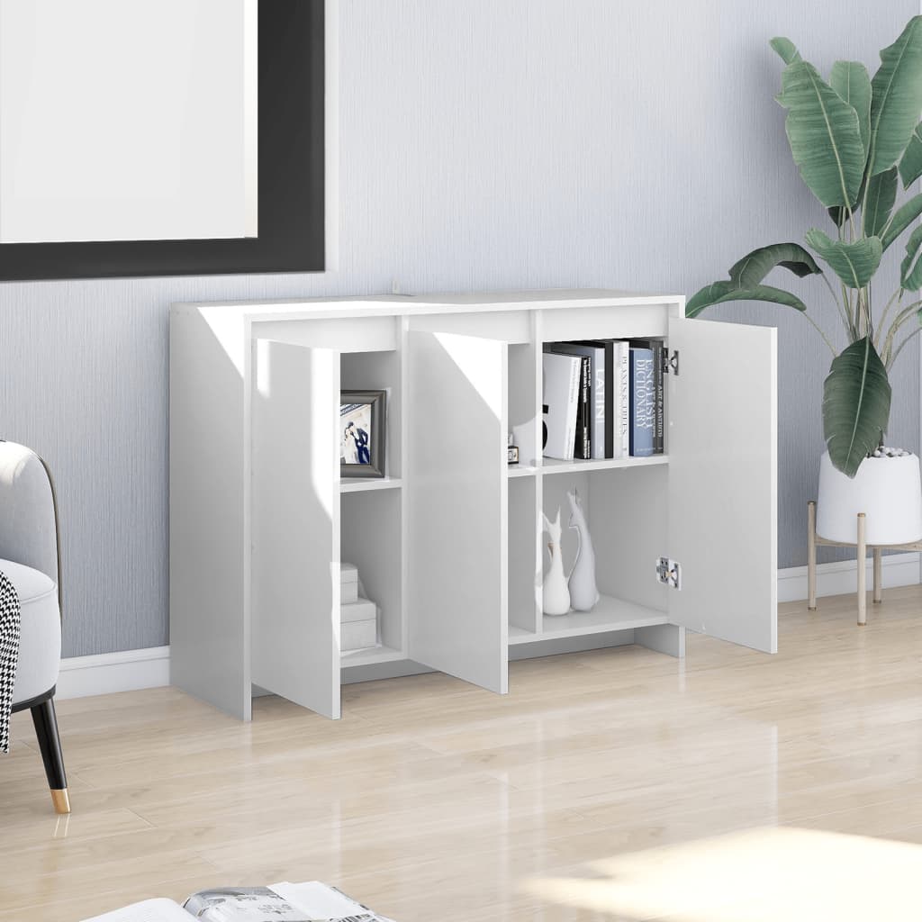 Dressoir 102x33x75 cm bewerkt hout wit is nu te koop bij PeponiXL, paradijselijk wonen!