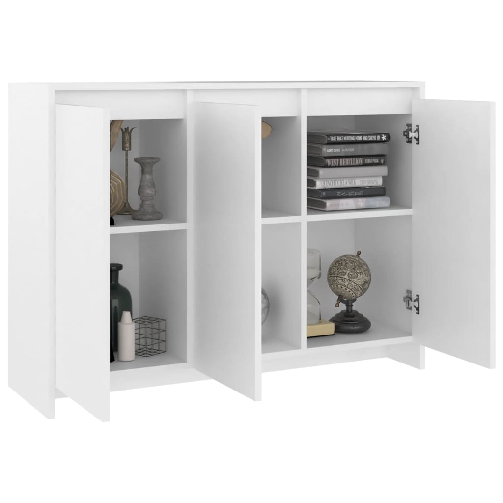Dressoir 102x33x75 cm bewerkt hout wit is nu te koop bij PeponiXL, paradijselijk wonen!