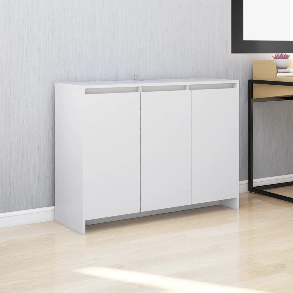 Dressoir 102x33x75 cm bewerkt hout wit is nu te koop bij PeponiXL, paradijselijk wonen!