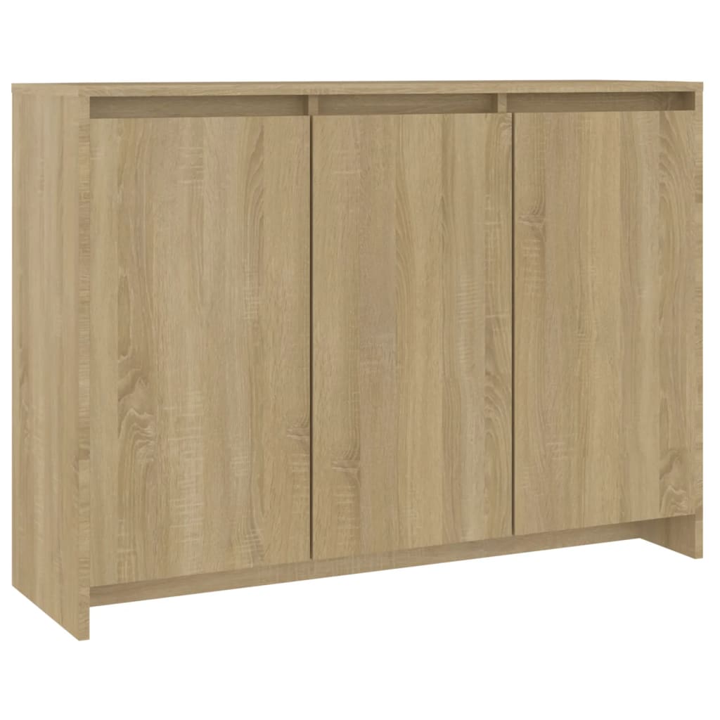 Dressoir 102x33x75 cm bewerkt hout sonoma eikenkleurig is nu te koop bij PeponiXL, paradijselijk wonen!