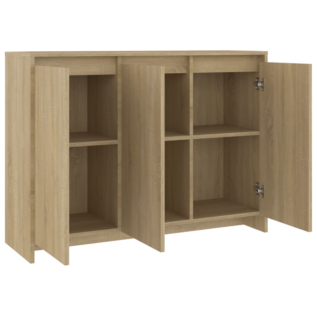 Dressoir 102x33x75 cm bewerkt hout sonoma eikenkleurig is nu te koop bij PeponiXL, paradijselijk wonen!