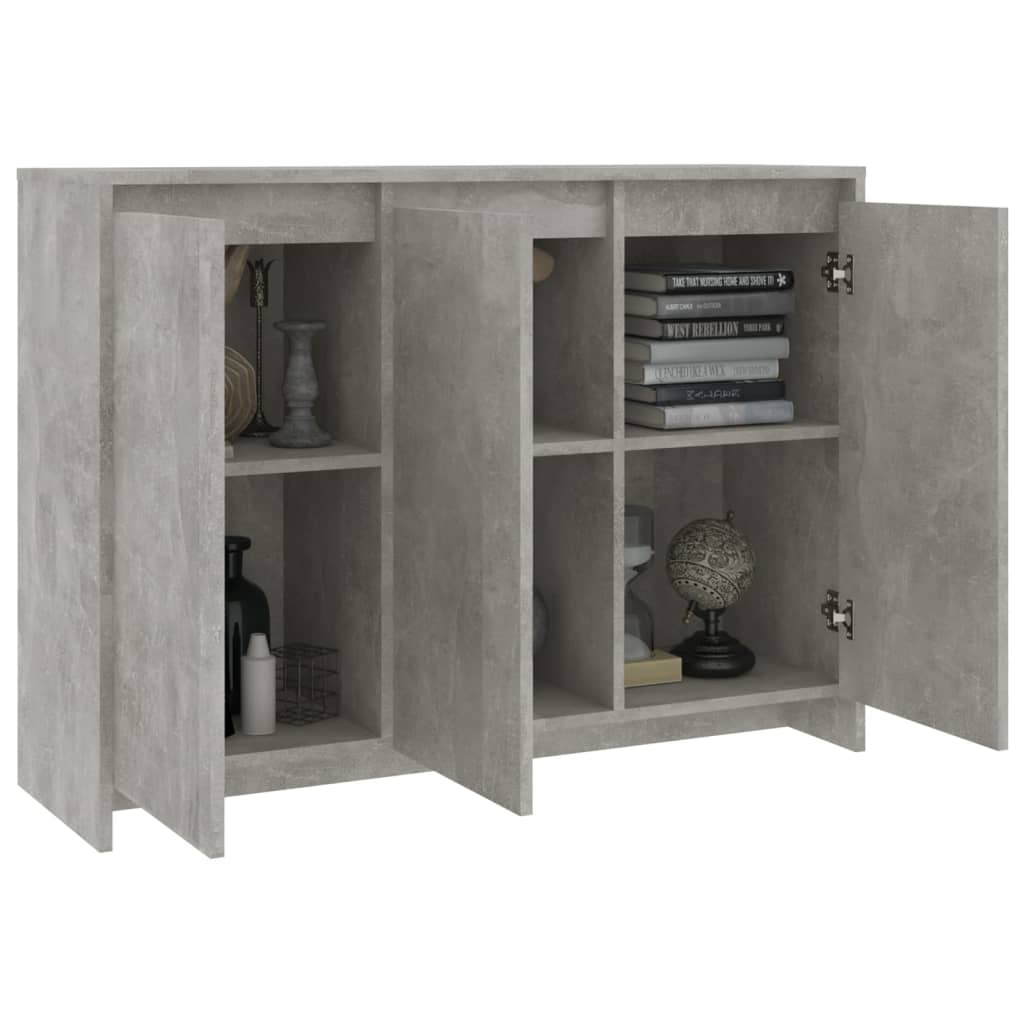 Dressoir 102x33x75 cm bewerkt hout betongrijs is nu te koop bij PeponiXL, paradijselijk wonen!