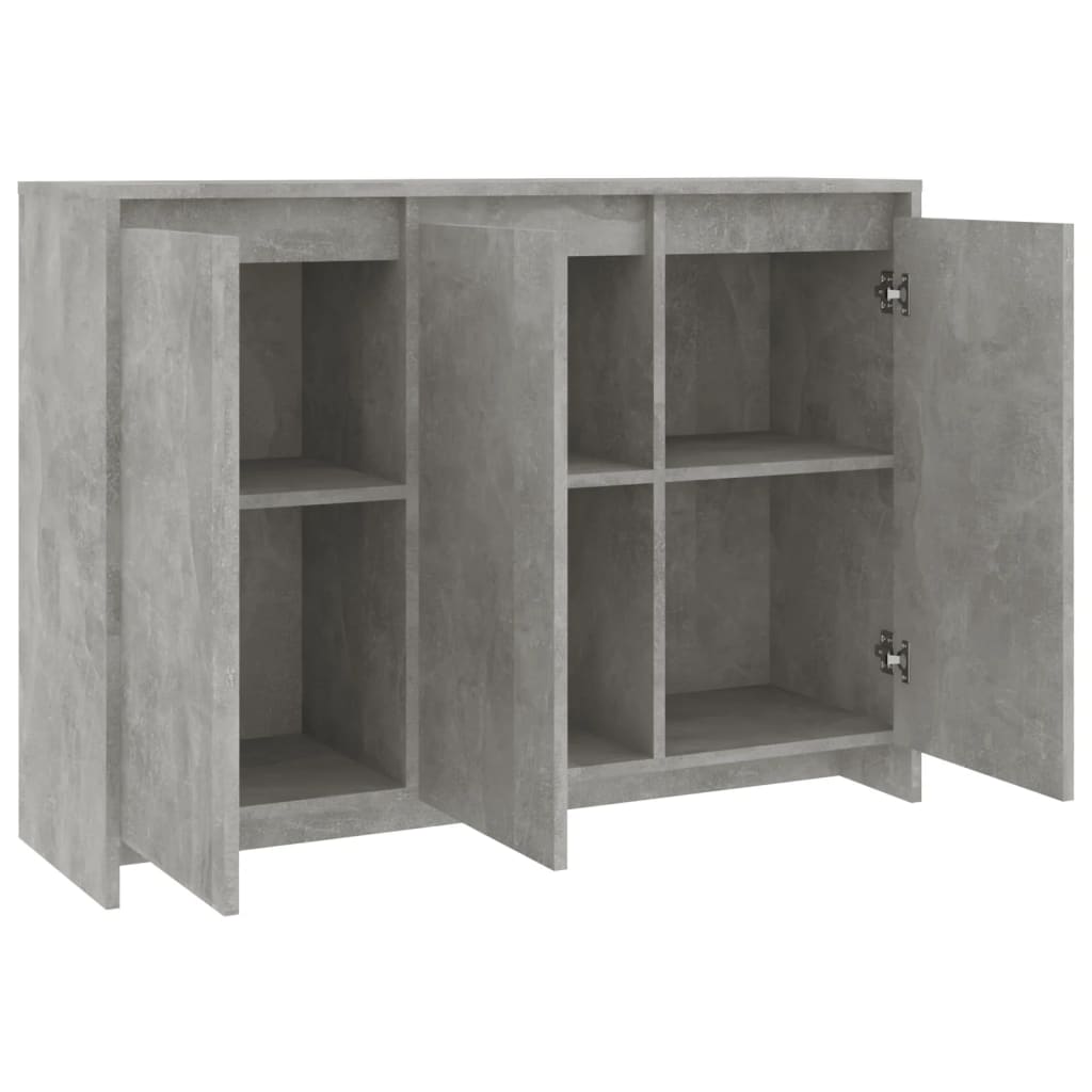 Dressoir 102x33x75 cm bewerkt hout betongrijs is nu te koop bij PeponiXL, paradijselijk wonen!