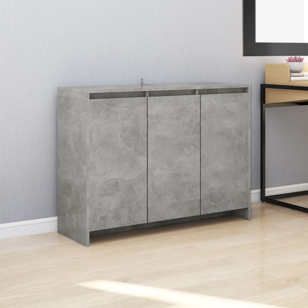 Dressoir 102x33x75 cm bewerkt hout betongrijs is nu te koop bij PeponiXL, paradijselijk wonen!