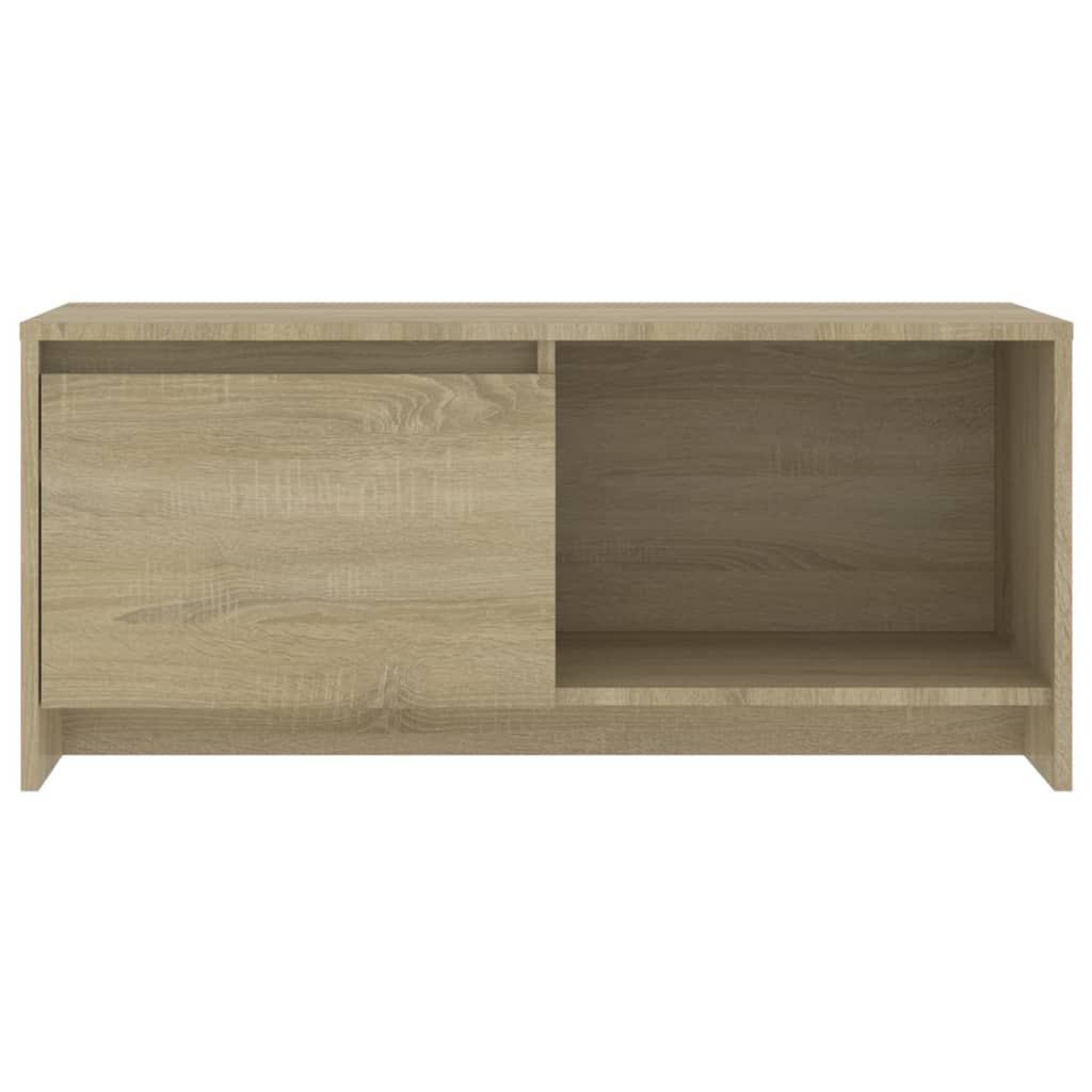 Tv-meubel 90x35x40 cm bewerkt hout sonoma eikenkleurig is nu te koop bij PeponiXL, paradijselijk wonen!