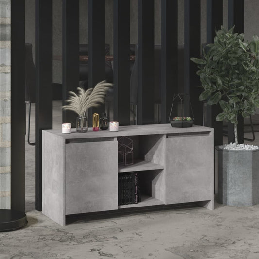 Tv-meubel 102x37,5x52,5 cm bewerkt hout betongrijs is nu te koop bij PeponiXL, paradijselijk wonen!