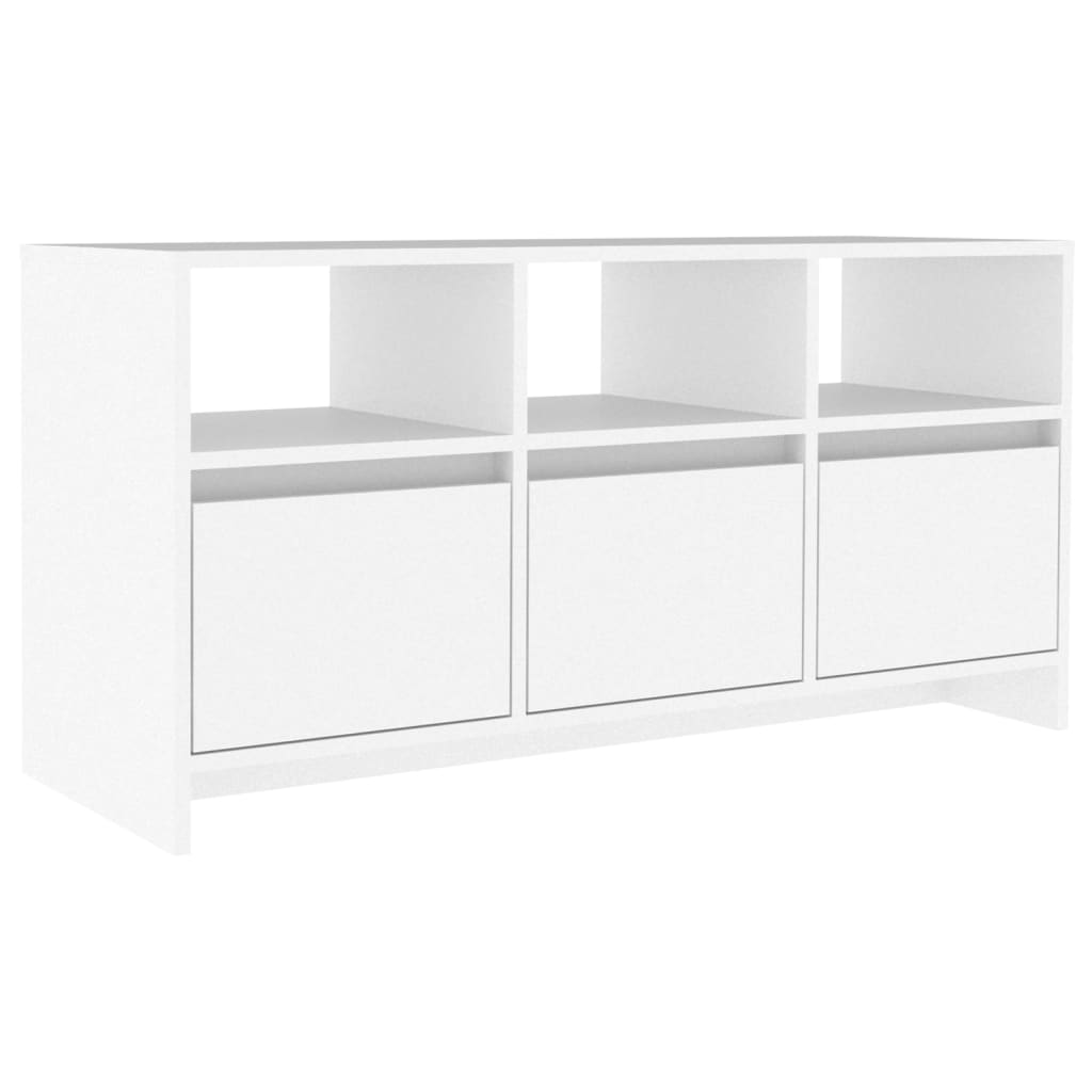 Tv-meubel 102x37,5x52,5 cm bewerkt hout wit is nu te koop bij PeponiXL, paradijselijk wonen!