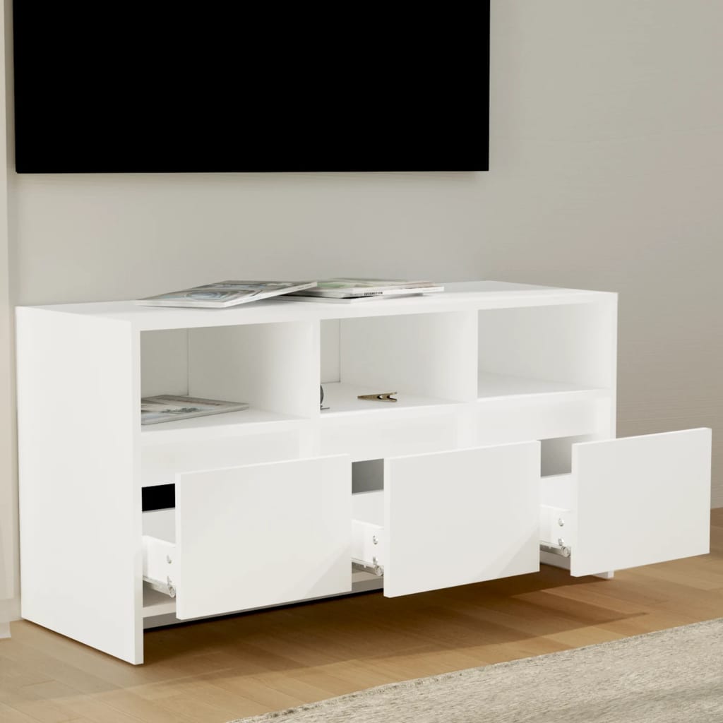 Tv-meubel 102x37,5x52,5 cm bewerkt hout wit is nu te koop bij PeponiXL, paradijselijk wonen!