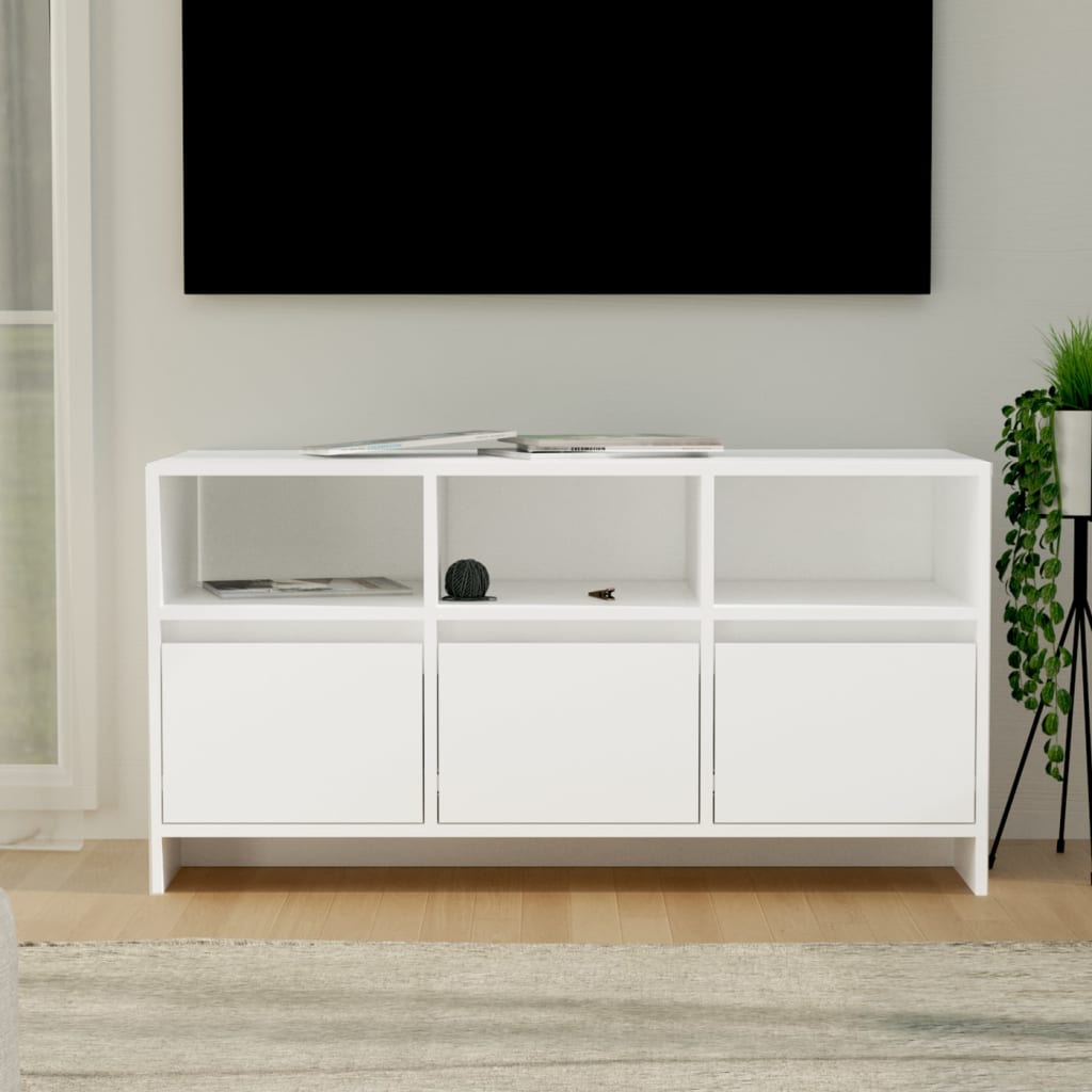Tv-meubel 102x37,5x52,5 cm bewerkt hout wit is nu te koop bij PeponiXL, paradijselijk wonen!