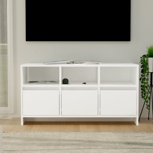 Tv-meubel 102x37,5x52,5 cm bewerkt hout wit is nu te koop bij PeponiXL, paradijselijk wonen!