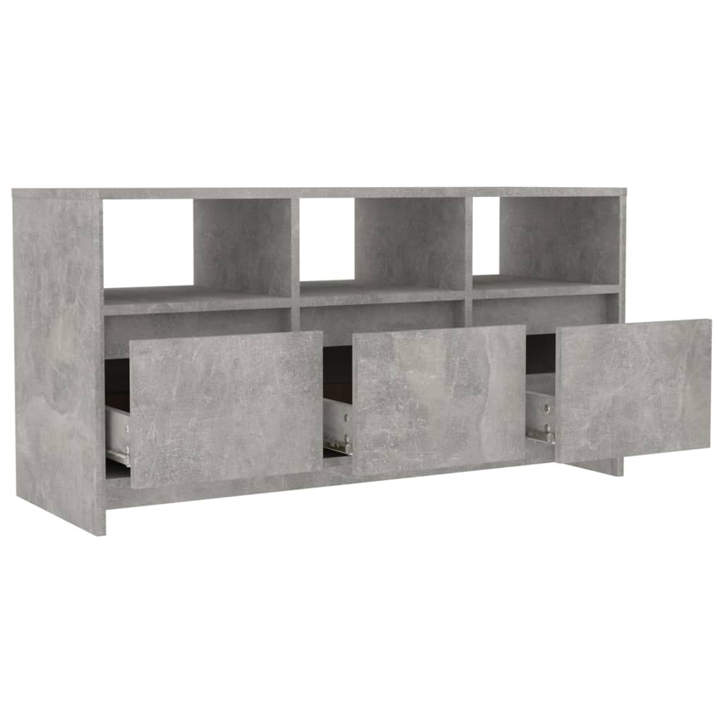 Tv-meubel 102x37,5x52,5 cm bewerkt hout betongrijs is nu te koop bij PeponiXL, paradijselijk wonen!