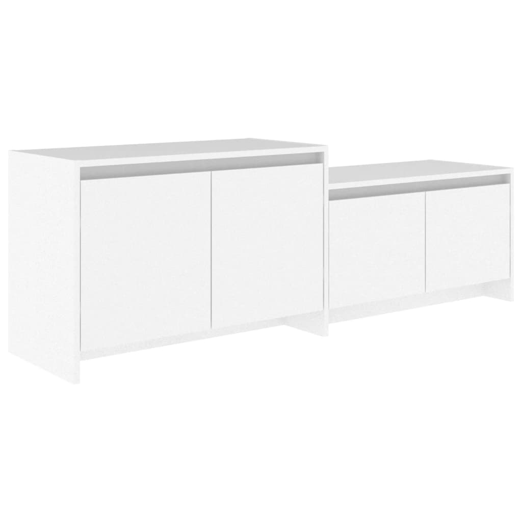 Tv-meubel 146,5x35x50 cm bewerkt hout wit is nu te koop bij PeponiXL, paradijselijk wonen!