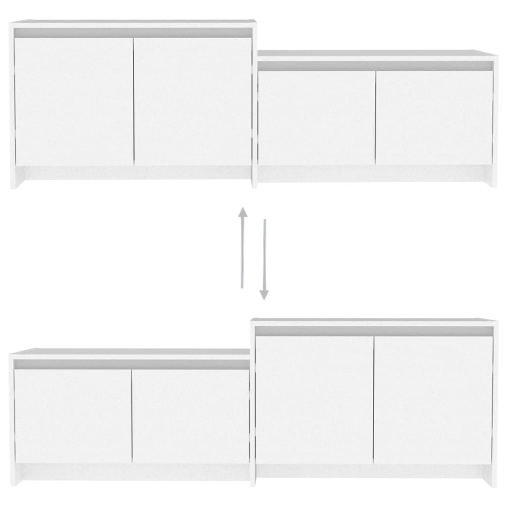 Tv-meubel 146,5x35x50 cm bewerkt hout wit is nu te koop bij PeponiXL, paradijselijk wonen!