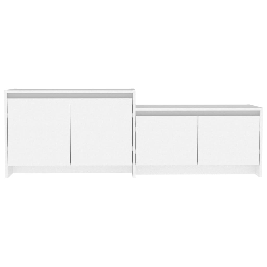 Tv-meubel 146,5x35x50 cm bewerkt hout wit is nu te koop bij PeponiXL, paradijselijk wonen!