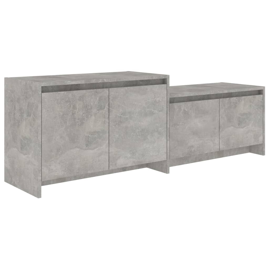 Tv-meubel 146,5x35x50 cm bewerkt hout betongrijs is nu te koop bij PeponiXL, paradijselijk wonen!