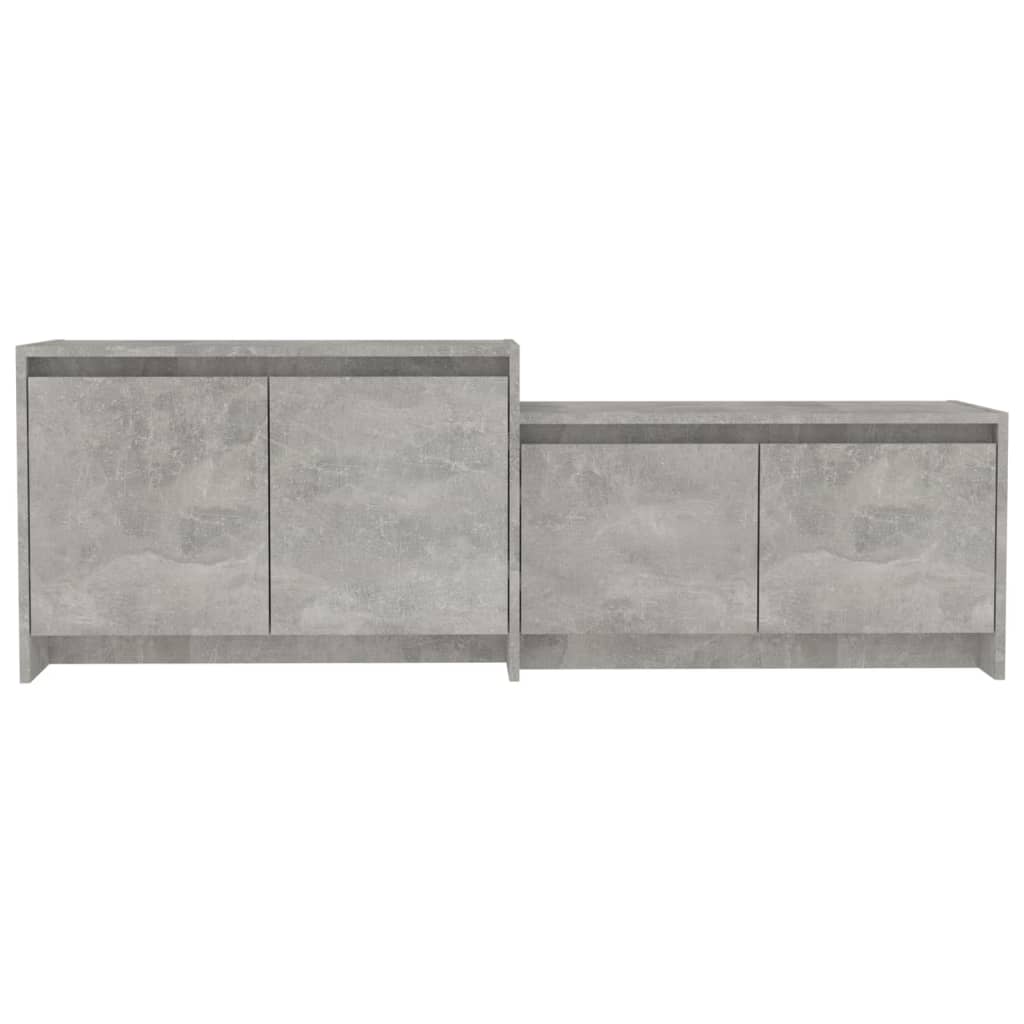 Tv-meubel 146,5x35x50 cm bewerkt hout betongrijs is nu te koop bij PeponiXL, paradijselijk wonen!