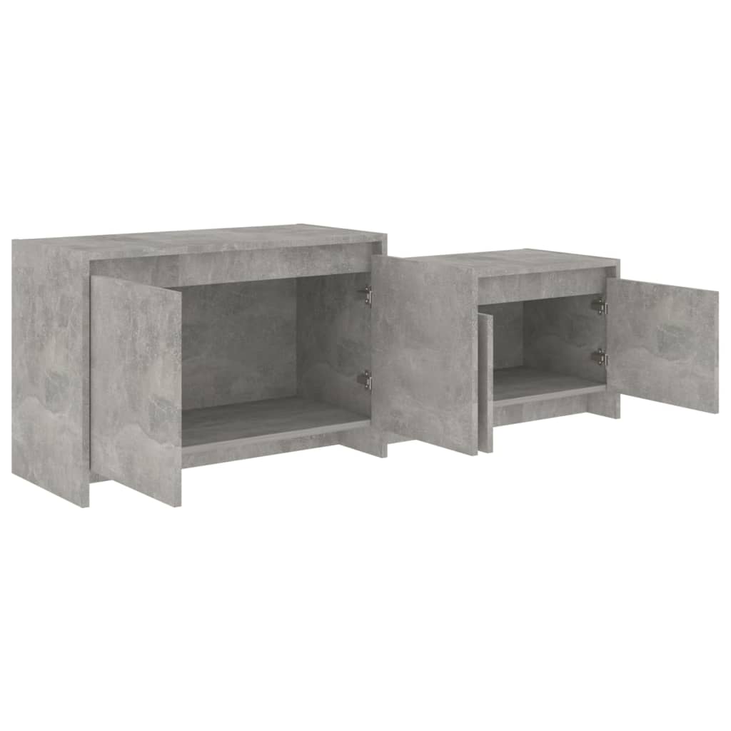 Tv-meubel 146,5x35x50 cm bewerkt hout betongrijs is nu te koop bij PeponiXL, paradijselijk wonen!