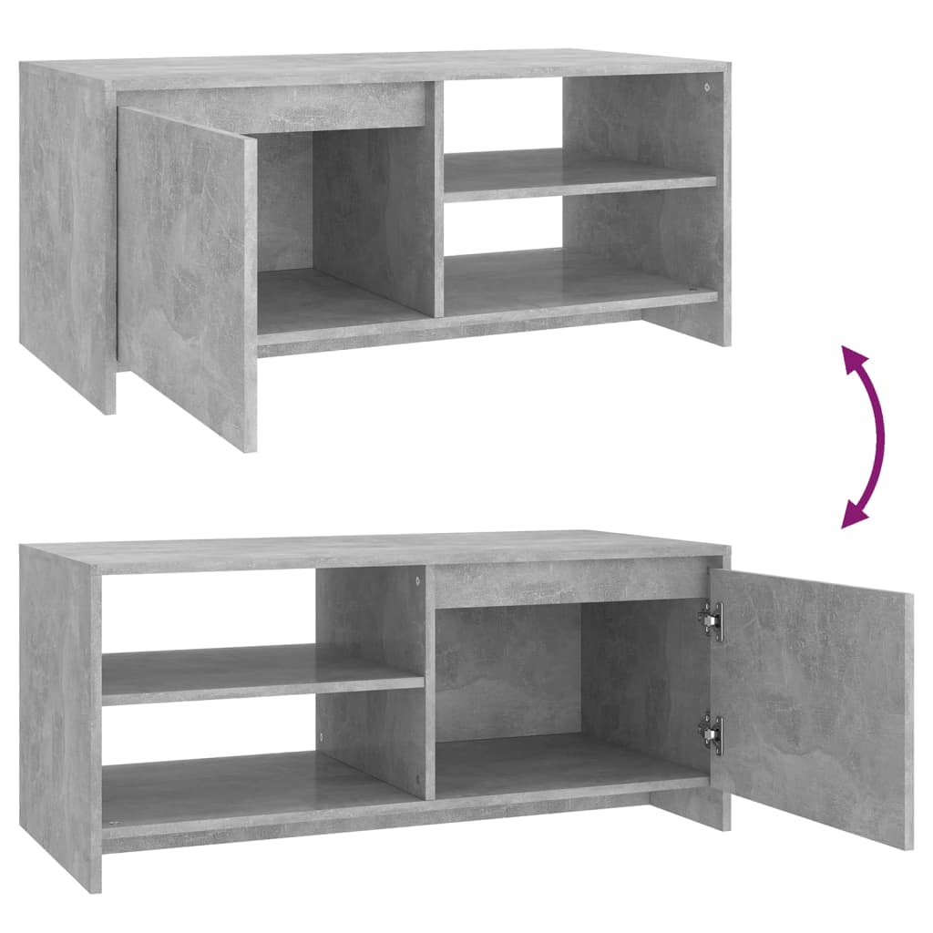 Salontafel 102x50x45 cm bewerkt hout betongrijs
