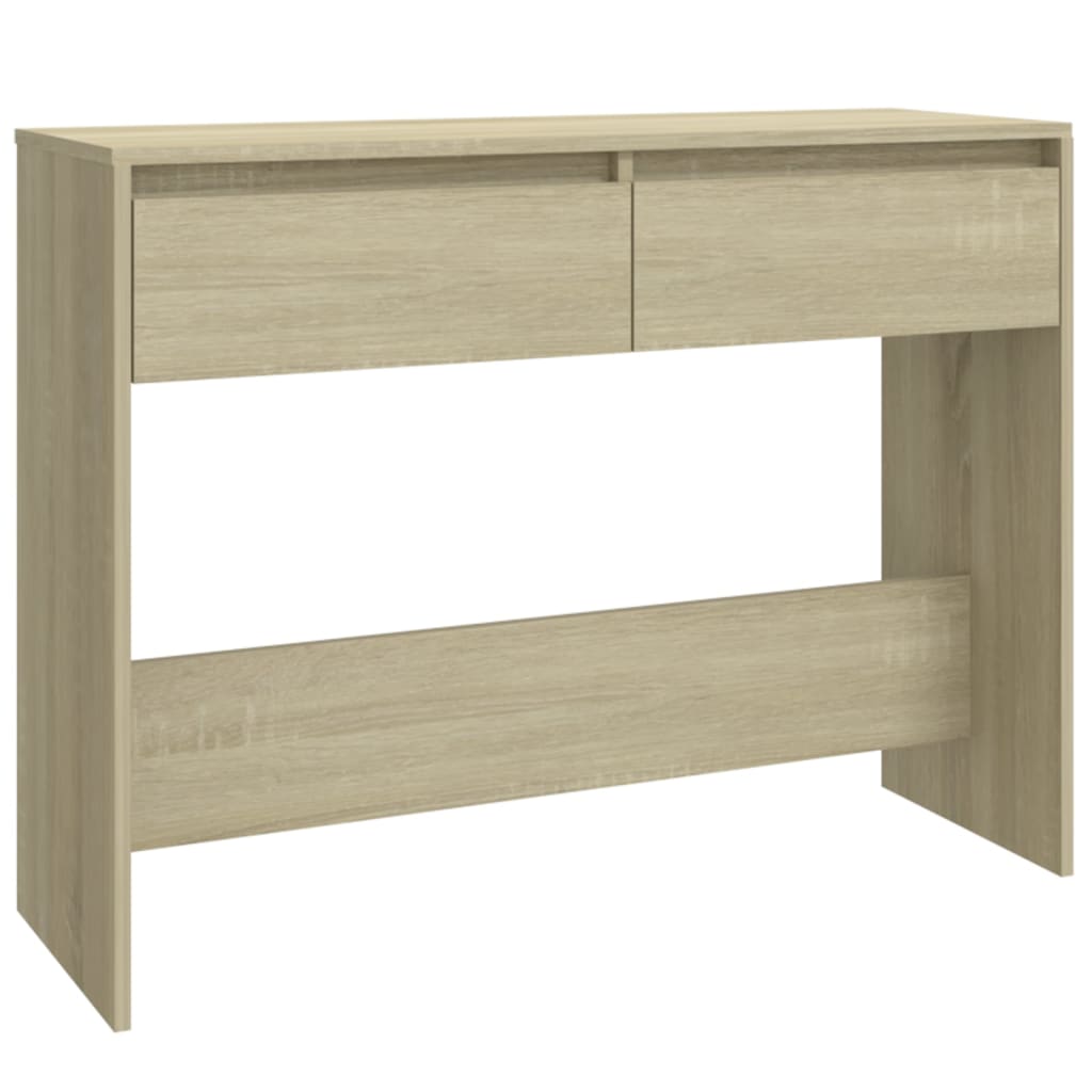 Wandtafel 100x35x76,5 cm bewerkt hout sonoma eikenkleurig is nu te koop bij PeponiXL, paradijselijk wonen!